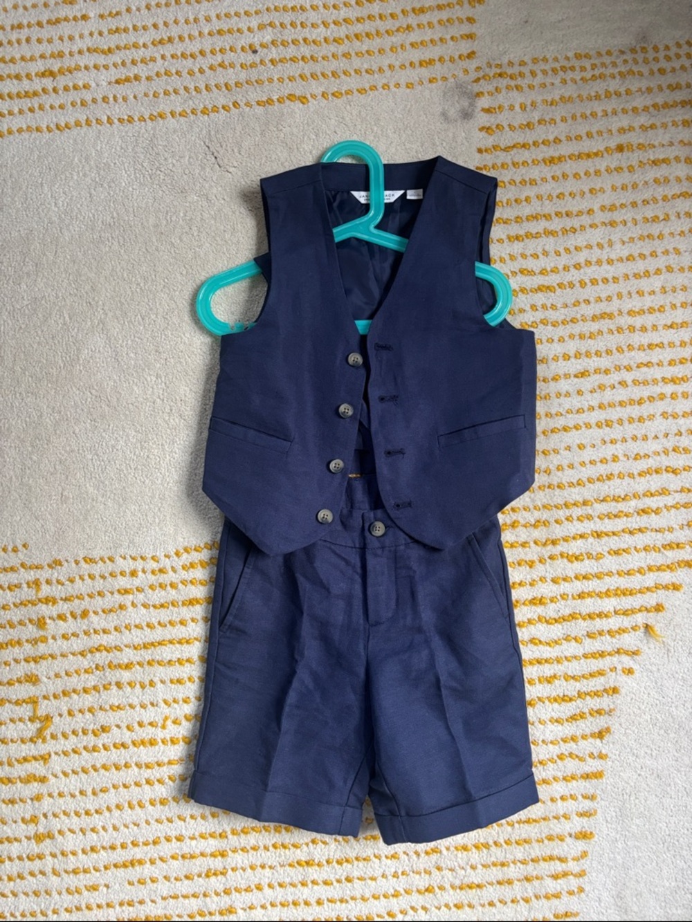 Janie and Jack Navy Blue Boys 3-Piece Vest Set